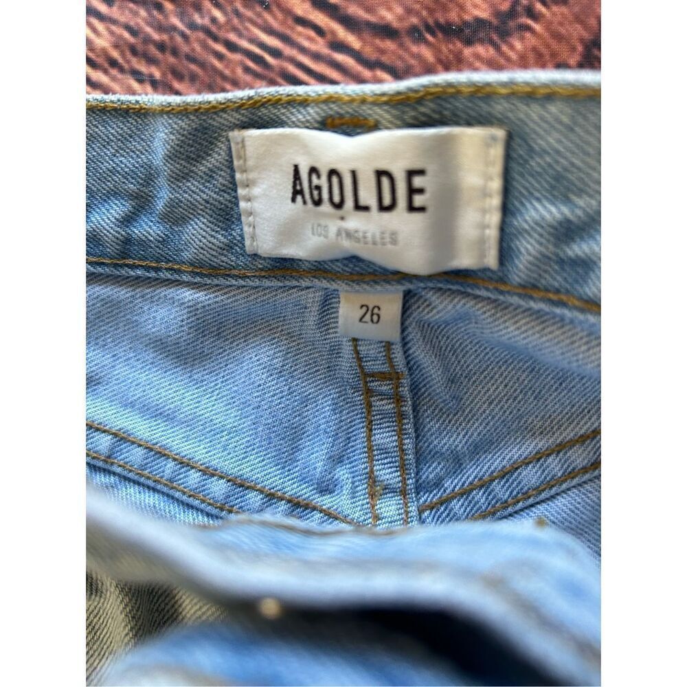 Agolde Riley Hi Rise Straight Crop Light Wash - Picture 6 of 15